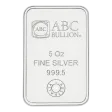 5oz ABC Bullion Silver Eureka Minted Bar 999.5