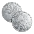 5 oz Bull & Bear Silver Round