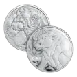 1 4 oz Bull & Bear Fractional Silver Round