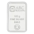 500g ABC Bullion Silver Eureka Minted Bar 999.5