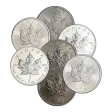 Canada Silver Maple Leaf 1 oz $5 - Random Date - Impaired