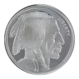 5 OZ SILVER ROUND BUFFALO DESIGN GOLDEN STATE MINT