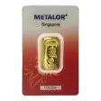 Metalor 50g Cast Gold Bar in Assay Card