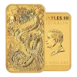 1oz 9999 Gold Dragon Rectangular Coin 2024 Perth Mint