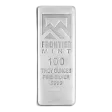 100 oz Silver Bar - Frontier Mint (Frosted)
