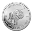 2021 Republic of Chad 1 oz Silver Mandala Warthog (Abrasions)