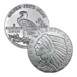 1 10 oz Incuse Indian Fractional Silver Round