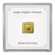 Gold Bar Geiger original - 1 g 999.9 square within capsule