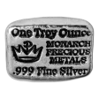 1 oz .999 Fine Silver Bar - Monarch Poured
