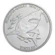 2015 1 oz Tokelau Silver Great White Shark Coin