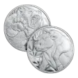 1 2 oz Bull & Bear Fractional Silver Round