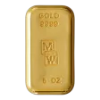 Gold 5oz Cast Bar 9999 M&W
