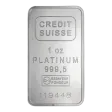 1 oz Platinum Bar - Credit Suisse (.9995 Fine, w/Assay)