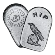 2 oz .999 Fine Silver - Limited Edition Skull and Raven Tombstone Bar (Serial Number 100 to 998)