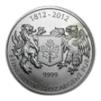 2012 Canada 3/4 oz Silver War of 1812 BU (Abrasions)