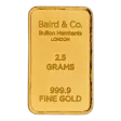 2.5g Baird & Co 999.9 Fine Gold Bar Minted