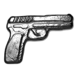 2 oz .999 Fine Silver Gun - 3D Poured Bar Pistol Handgun