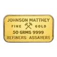 50 gram Gold Bar - Johnson Matthey-London