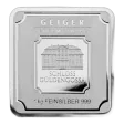 Silver Bar Geiger original - 1 kg .999 square design