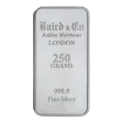250g Baird & Co 999.9 Fine Silver Bar Minted