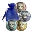 1/2 oz .999 Fine Silver Round with Magnet and Gift Bag - Dia de Los Muertos Sugar Skull