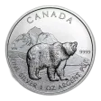2011 1oz Canada Silver Wildlife Series - Grizzly Milkspots
