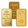 5 gram Gold Bar - Brand Varies (No Card)