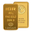 Secondary Market 20 Gram Gold Bar (Out of Plastic)