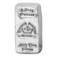 5 oz .999 Fine Silver Bar - Monarch Poured