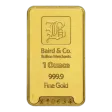 1 oz Gold Bar Baird & Co - Pre-Owned