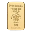 5 Gram Heraeus Minted Gold Bar