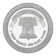 1-oz Liberty Bell Stackable .999 Fine Silver Round