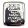 50g SMP Bullion 999 Fine Silver Bullion Cast Bar, Made in Birmingham