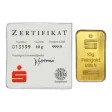 Gold Bullion 10 Gram Wafer KINEBAR Bar In Sleeve with Cert Argor Heraeus - Pre-Owned