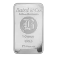 1oz Baird Platinum Bar 9995 Fine