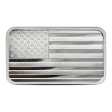 5 oz SilverTowne American Flag Silver Bar (New)