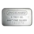 5 oz Silver Bar - Engelhard (Struck, Logo Reverse)