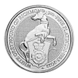2022 1oz British Platinum Queens Beast White Greyhound of Richmond (BU)