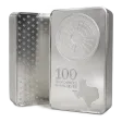 100 oz Texas Mint Silver Bar (New Brushed Finish)