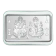10 Gram Lakshmi Ganesha Silver Bar (999.9) (Inc Assay Card) - Kundan