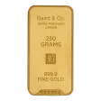 250g Baird & Co 999.9 Fine Gold Bar Minted