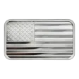 5 Troy oz American Flag .999 Fine Silver Bar Sealed