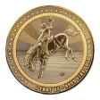 Scottsdale Mint | 1 Oz Cowboy With Buffalo Privy Gold Round