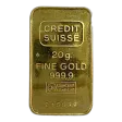 20 gram Credit Suisse Gold Minted Bar (Circulated)