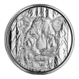 1 oz 99.99% Silver Ghana Leopard Coin 2023