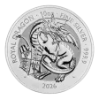 2026 10 oz Great Britain Tudor Beasts - Royal Dragon .9999 Silver BU