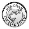 1 gram Silver Round - Salmon Fish