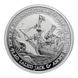 2024 1 oz Tuvalu Silver Black Flag: Calico Jack & Anne Bonny