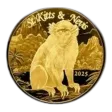Gold Coin St. Kitts & Nevis: Green Vervet Monkey 1 oz Gold 2025