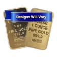 1-oz Gold Bar .9999 Fine Random Design Not Sealed